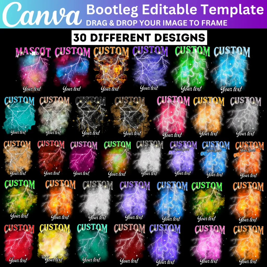 30 Custom Bootleg Rap Tee Canva Editable Template, Custom Bootleg Shirt, Custom Sublimation Design, Custom Photo Birthday Concert Shirt